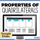 Properties of Quadrilaterals Google Slides Activities