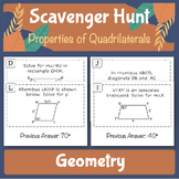 Properties of Quadrilaterals Scavenger Hunt
