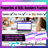 Properties of REAL Numbers Practice - GOOGLE