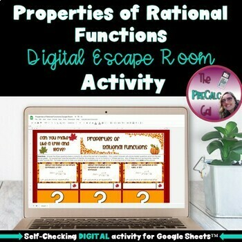 Preview of Properties of Rational Functions Activity