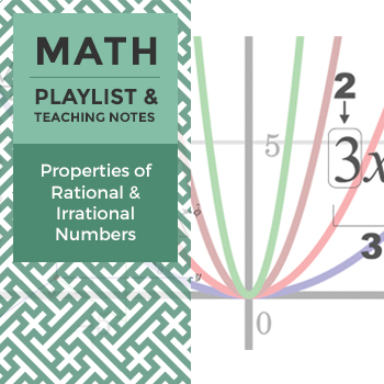 Preview of Properties of Rational and Irrational Numbers - Playlist and Teaching Notes