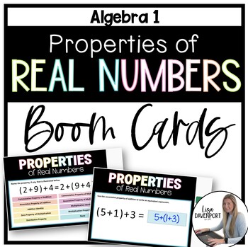 Preview of Properties of Real Numbers Boom Cards for Algebra 1