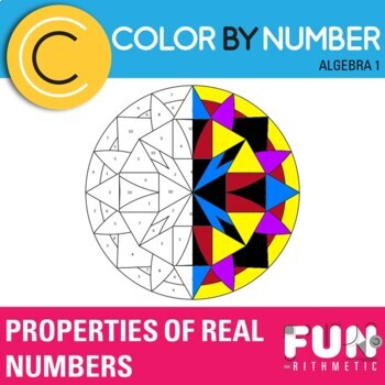 Preview of Properties of Real Numbers Color by Number *Differentiated*