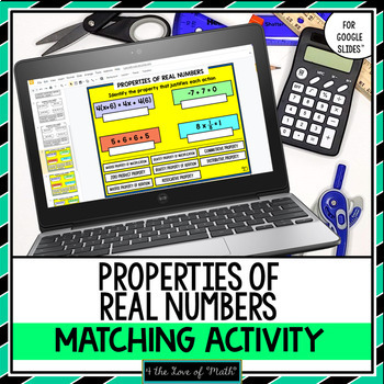 Preview of Properties of Real Numbers Digital Activity Pages for Google Drive™