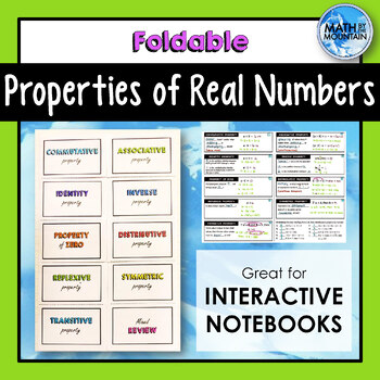 Preview of Properties of Real Numbers FOLDABLE