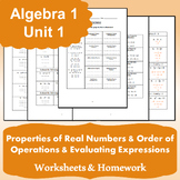 Properties of Real Numbers & Order of Operations & Evaluat