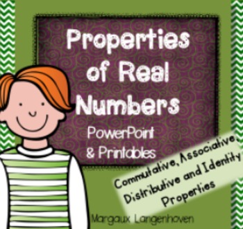 Preview of Properties of Real Numbers PowerPoint (Commutative, associative, distributive)