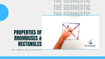Preview of Properties of Rhombuses and Rectangles Guided Notes