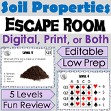 Soil Layers, Types & Properties Activity Escape Room (Weat