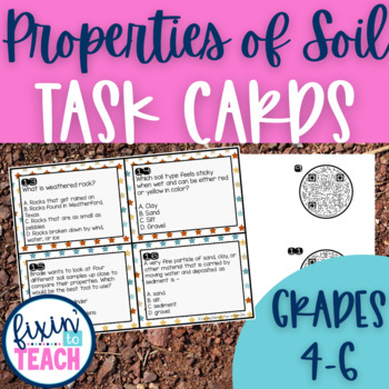 Preview of Properties of Soil Task Cards for Upper Elementary Science