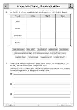 Properties of Solids, Liquids and Gases [Worksheet] by Good Science