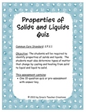 Properties of Solids and Liquids Quiz