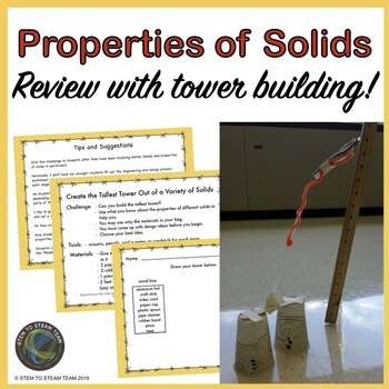 Preview of Properties of Solids with STEM Tower Building Challenge