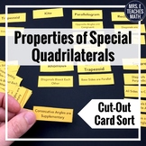 Special Quadrilaterals Properties Cut-Out Activity