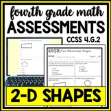 2D Shapes Assessment, 4th Grade Geometry Test, Practice Qu