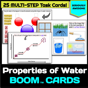 Preview of Properties of Water Boom Cards - Digital Interactive Task Cards