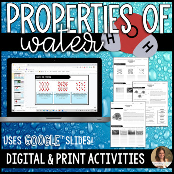 Preview of Properties of Water Activities - Digital Google Slides™ and Print