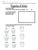 Properties of Water Experiment