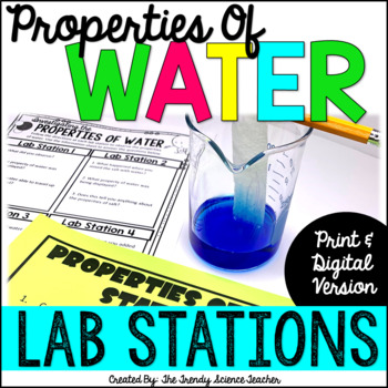 Preview of Properties of Water Lab Station Activity [Print & Digital]