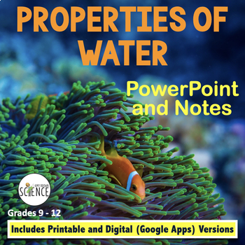 Preview of Properties of Water PowerPoint and Notes