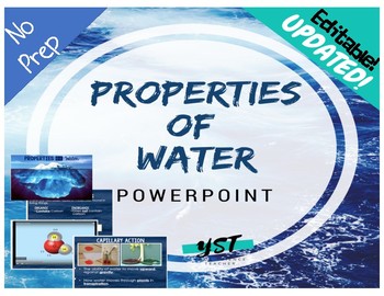 Preview of Updated! Fully Editable! Properties of Water Powerpoint