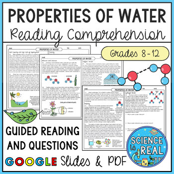 Preview of Properties of Water Reading Comprehension