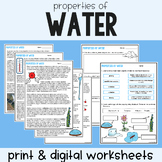 Properties of Water - Reading Comprehension Worksheets