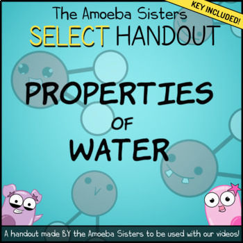 Preview of Properties of Water- SELECT Recap Handout + Answer Key by Amoeba Sisters
