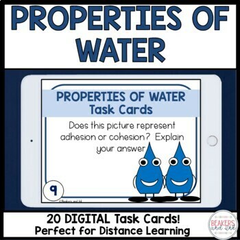 Preview of Properties of Water Task Cards Digital