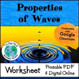 Properties of Waves Worksheet - PDF and Digital Versions