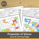 Properties of Waves Coloring Quiz Review Worksheets Activi