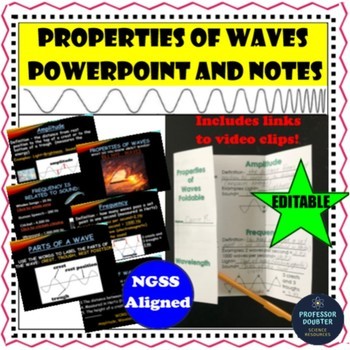 Preview of Properties of Waves PowerPoint Amplitude Frequency NGSS 4-PS4-1 MS-PS4-1