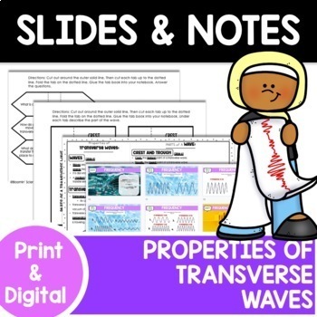 Preview of Properties of Waves | Transverse Waves| Google Slides & Notes | INB
