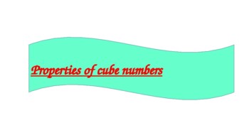 Preview of Properties of a Cube Number Powerpoint 