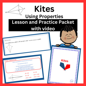 Properties of a Kite worksheet and lesson by Mathematics Made Easy