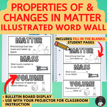 Preview of GRADE 5 PROPERTIES AND CHANGES IN MATTER WORD WALL - 2022 ONTARIO SCIENCE