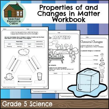 Preview of Properties of and Changes in Matter Workbook (Grade 5 Ontario Science)