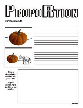 Proportion (Principles of Art/Design) Worksheet by ArtsyCat | TPT