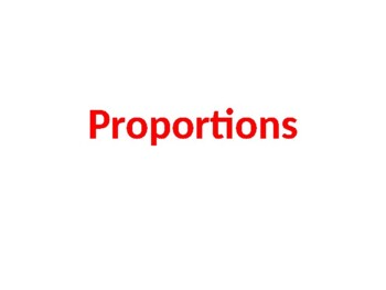 Preview of Proportion Problems