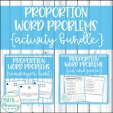 Proportion Word Problems Activity Mini-Bundle - 2 No-Prep 