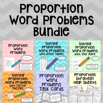 Preview of Proportion Word Problems Bundle