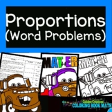 Proportion Word Problems Coloring Book Math