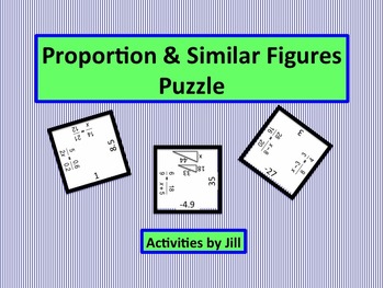 Preview of Proportion and Similar Figure Puzzle (Digital/PDF)