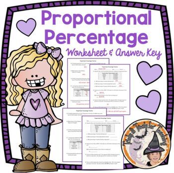 Proportional Percentage Worksheet and Answer Key | TpT