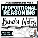 Proportional Relationships - 7th Grade Math Binder Notes
