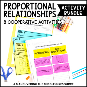 Preview of Proportional Relationships Activity Bundle | Unit Rate Activities | 7th Grade