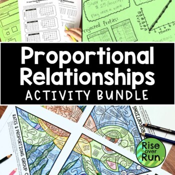 Preview of Proportional Relationships Activity Bundle for 7th Grade Math