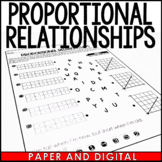 Proportional Relationships Activity Cross Out Riddle Worksheet