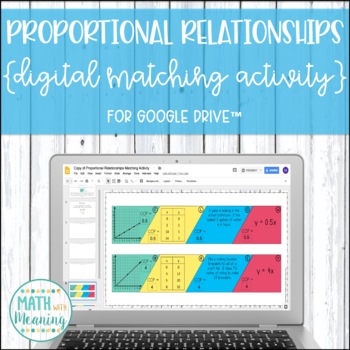 Preview of Constant of Proportionality DIGITAL Activity Proportional Relationships Matching