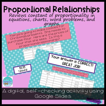Preview of Proportional Relationships Digital Review Activity